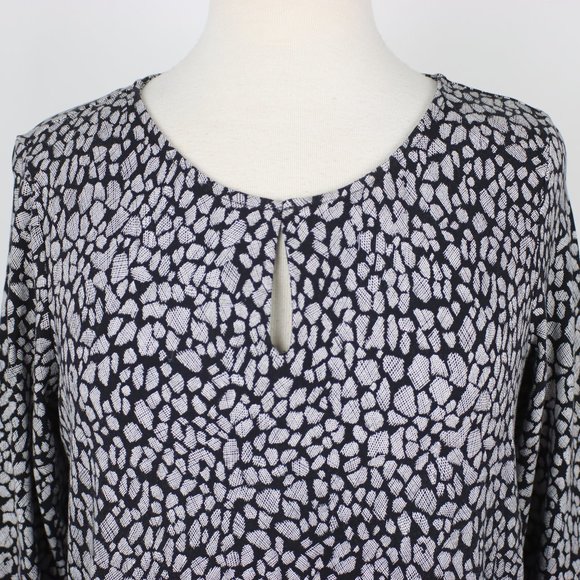 Liz Claiborne Studio Womens Small Keyhole 3/4 Sleeve Blouse Top - Picture 4 of 5